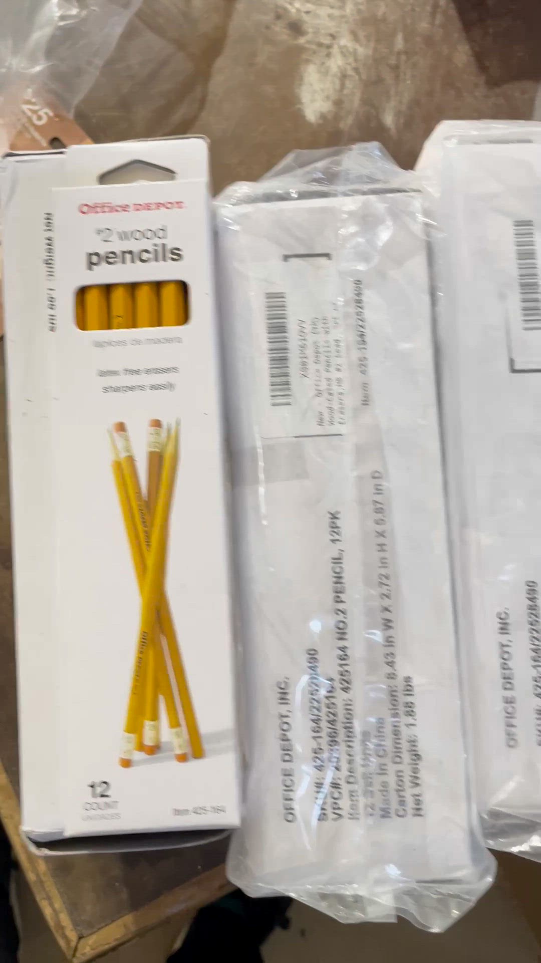 Lot Of 60 Packs Or Wood pencils #2 Yellow