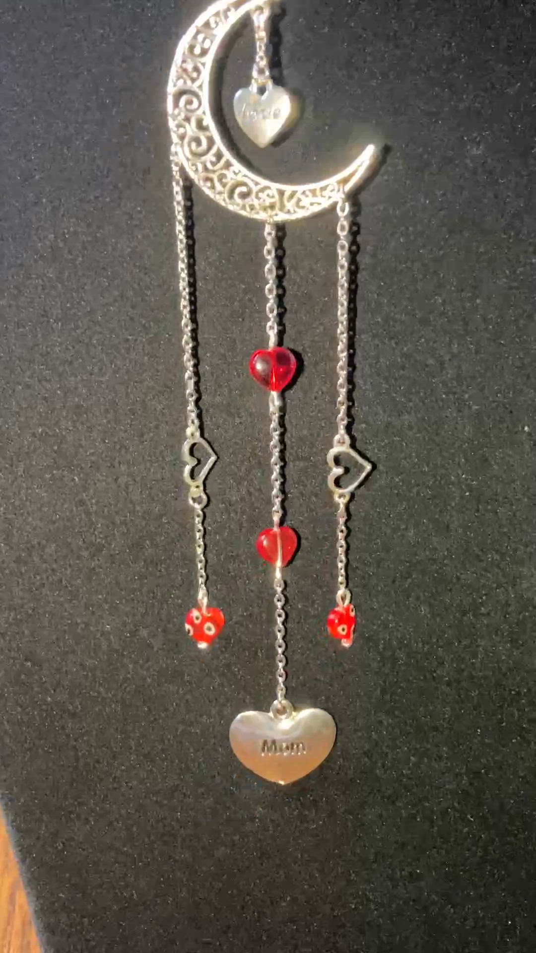 Love Mom Heart Sun Catcher!  10” Long!