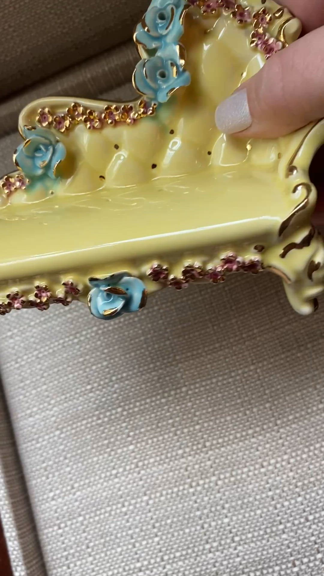vintage porcelain mini sofa