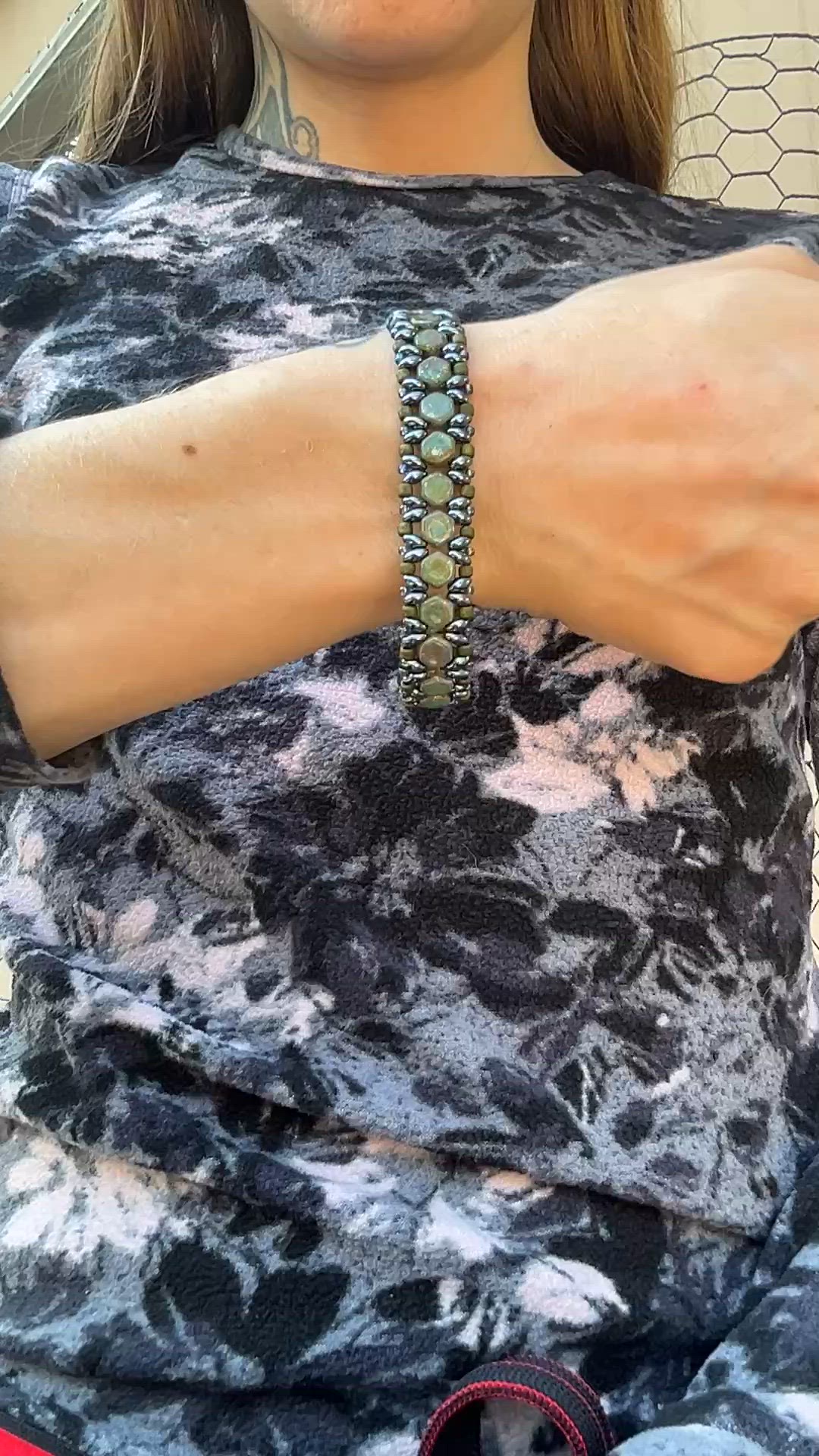 Honeycomb Czech Weaved Bracelet