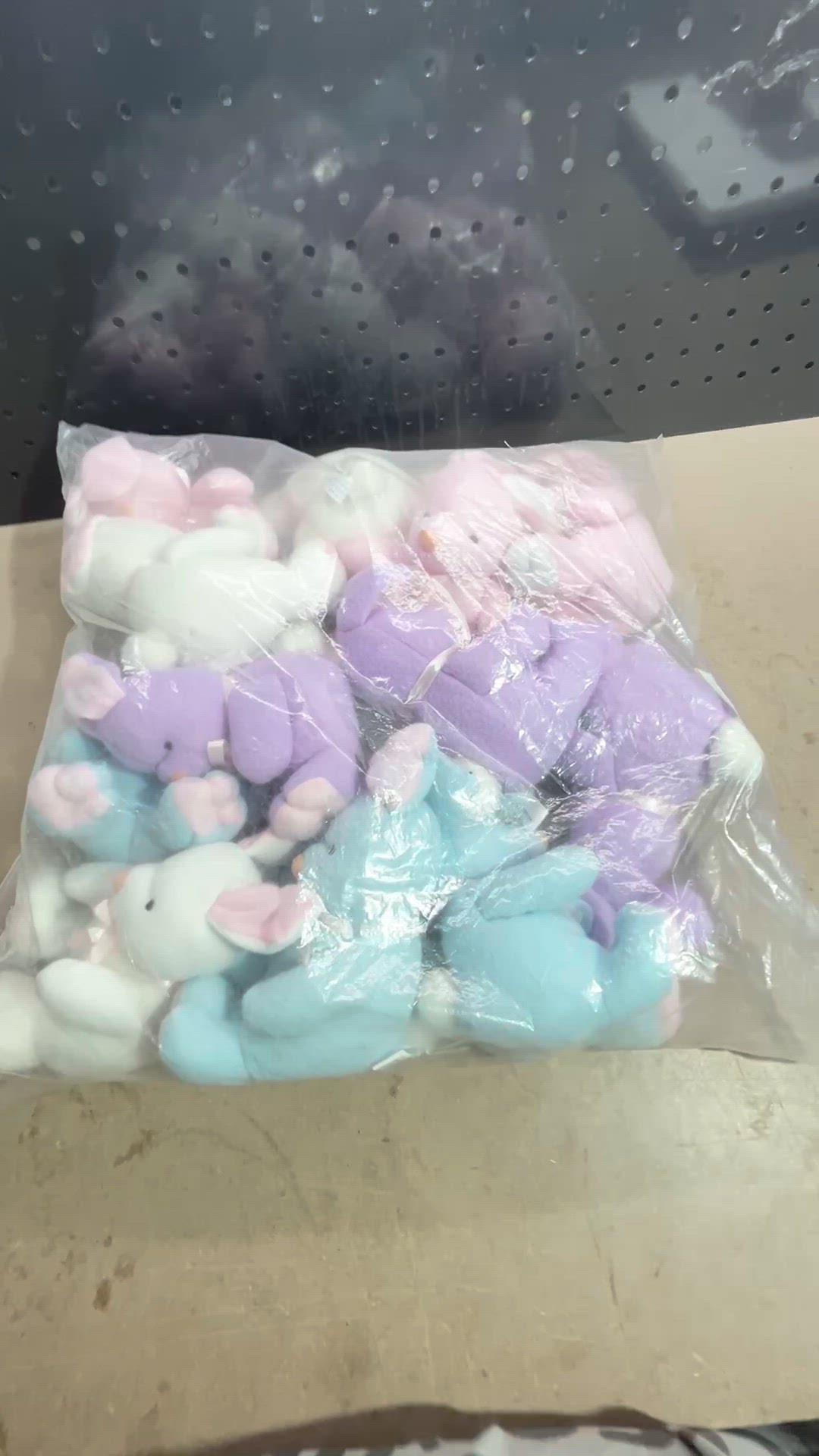 Lot Of A Dozen Plush Oriental Trading Co. Easter Bunnies 