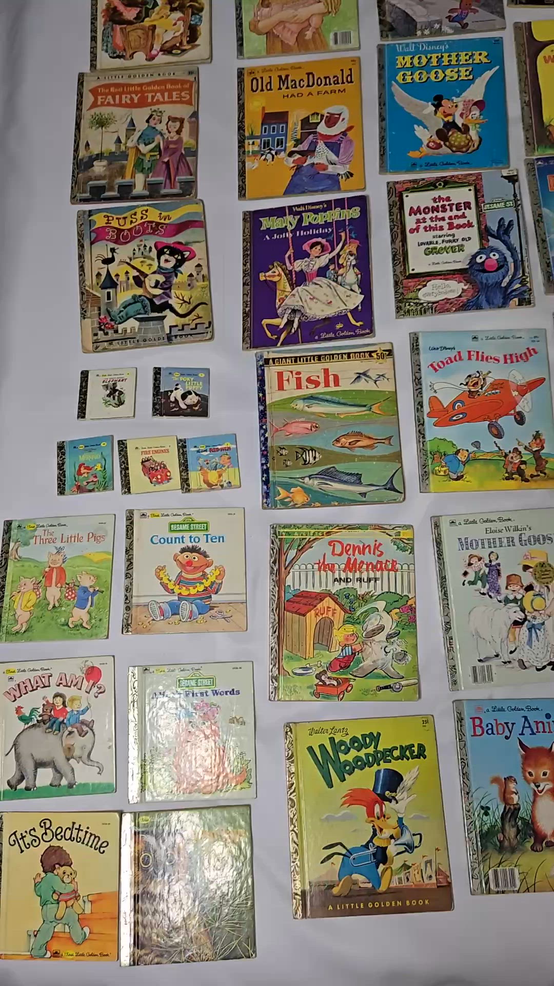 Lot Of 50 Vintage, Collectible Little Golden Books 50s to 80s