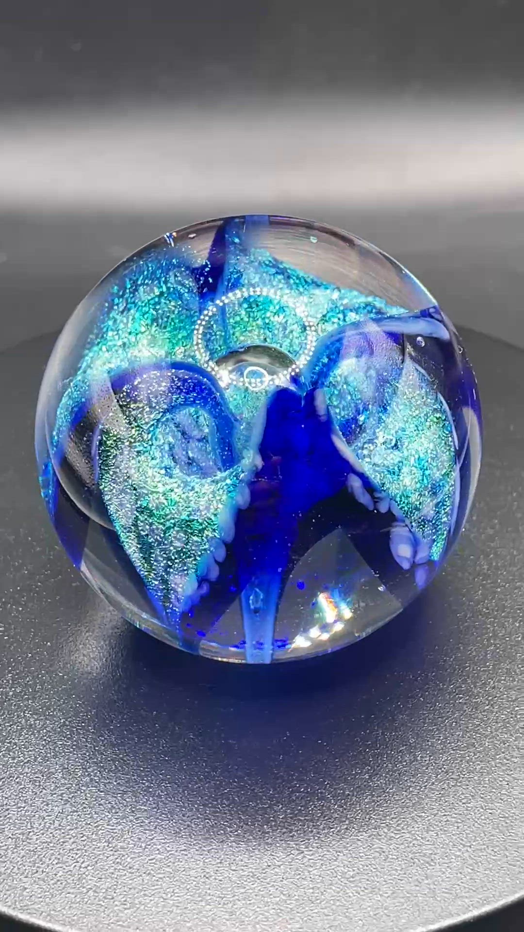 ロバートアイクホルト ROBERT EICKHOLT ペーパーウェイト 1992 Niknax · VTG 1988 Robert Eickholt Blue Ocean Sea Studio Art Glass