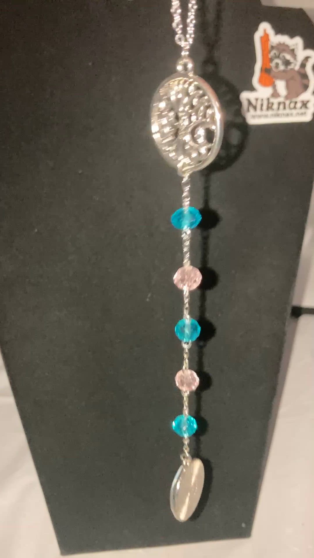 Blue And Pink Sun Catcher!  9 3/4” Long! UV Reactive!