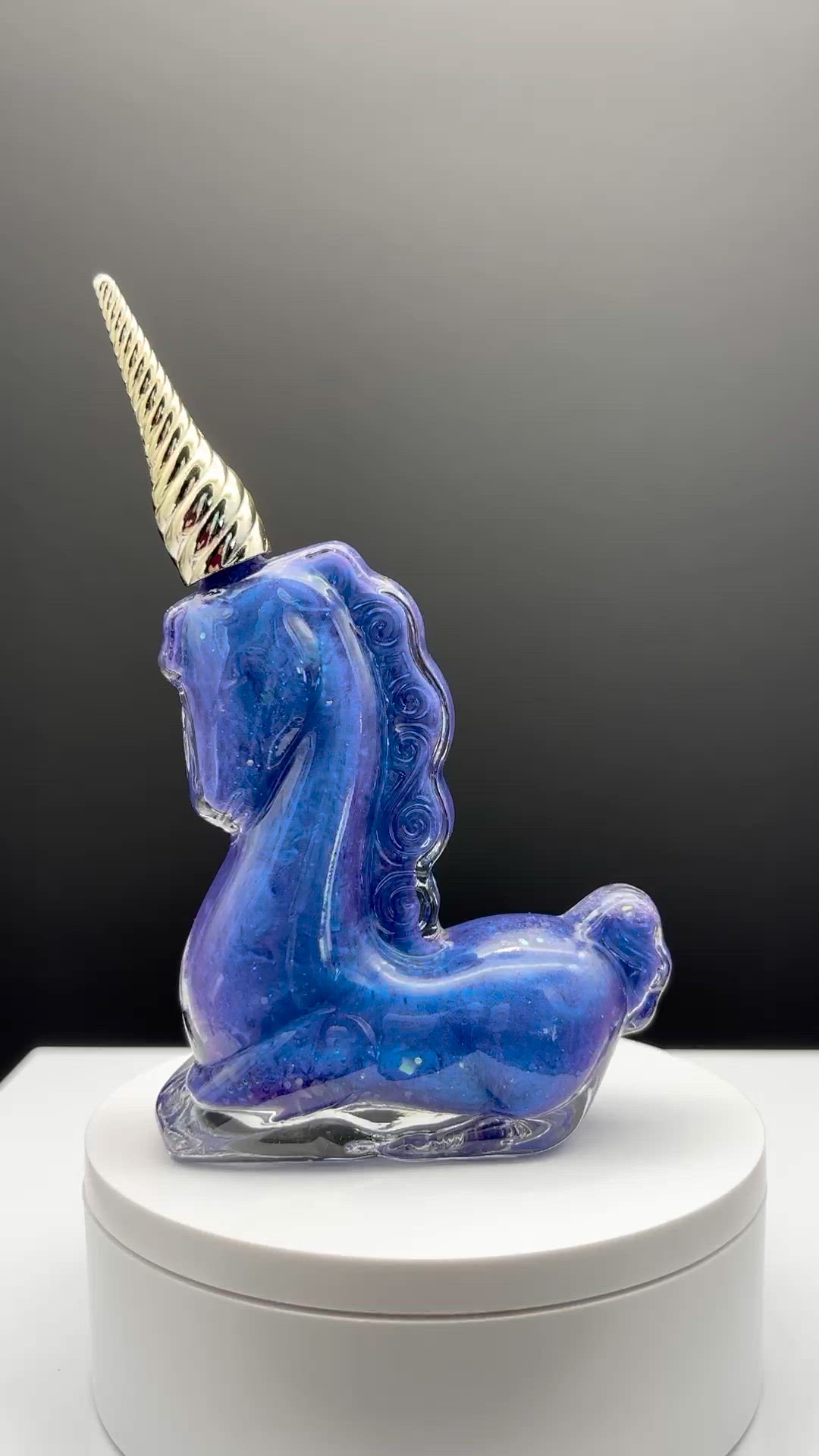 Avon Unicorn Glass Cologne Decanter with Original Box | Vintage 1970s
