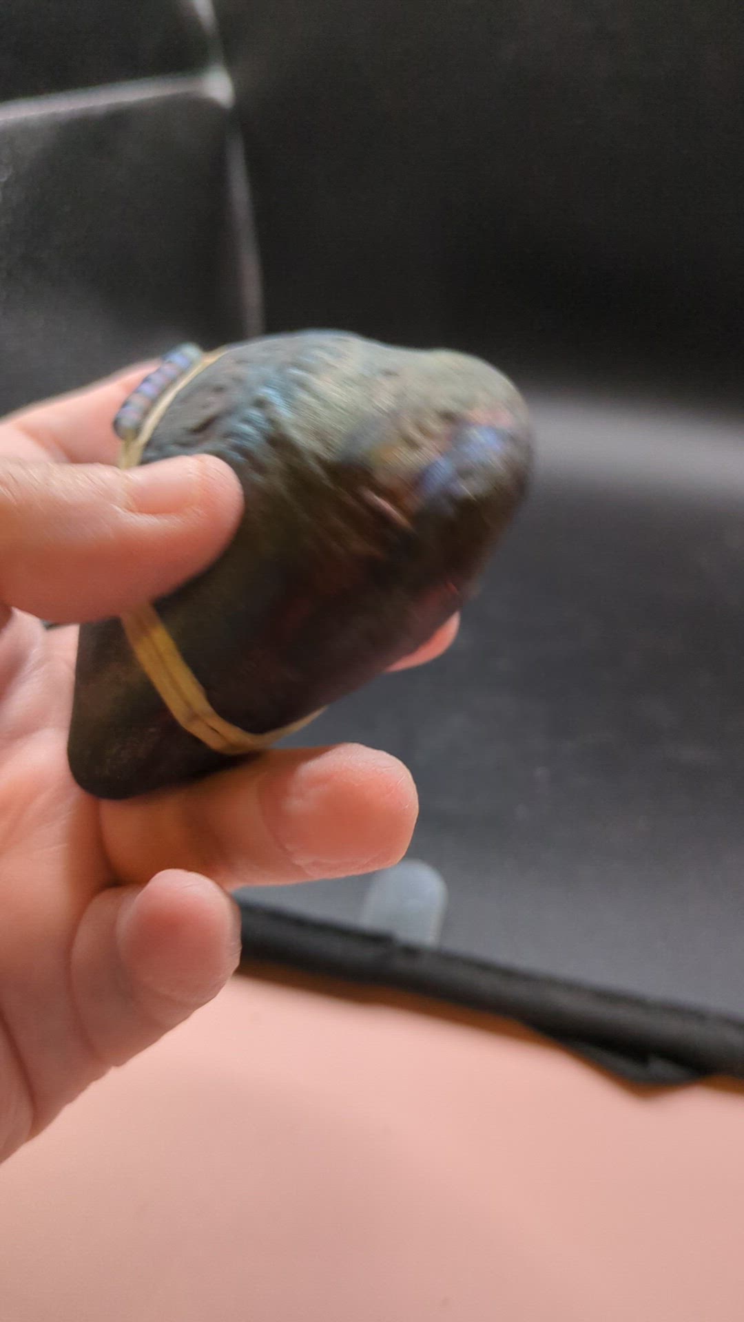 J. Davis Raku Inner Spirit Rattle ~ Heart  Shape Iridescence~