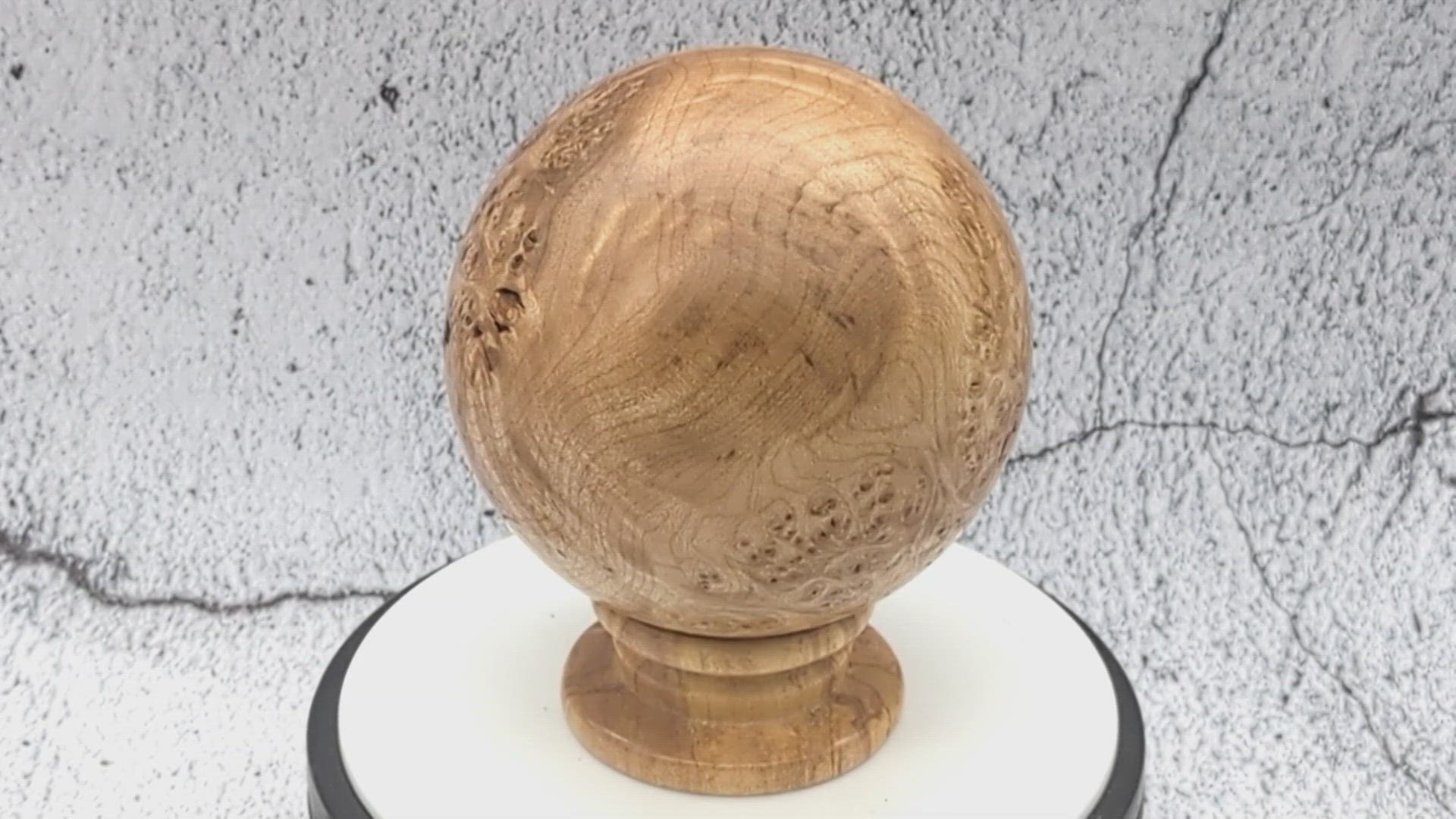 Large Maple Burl Sphere 4" Diameter