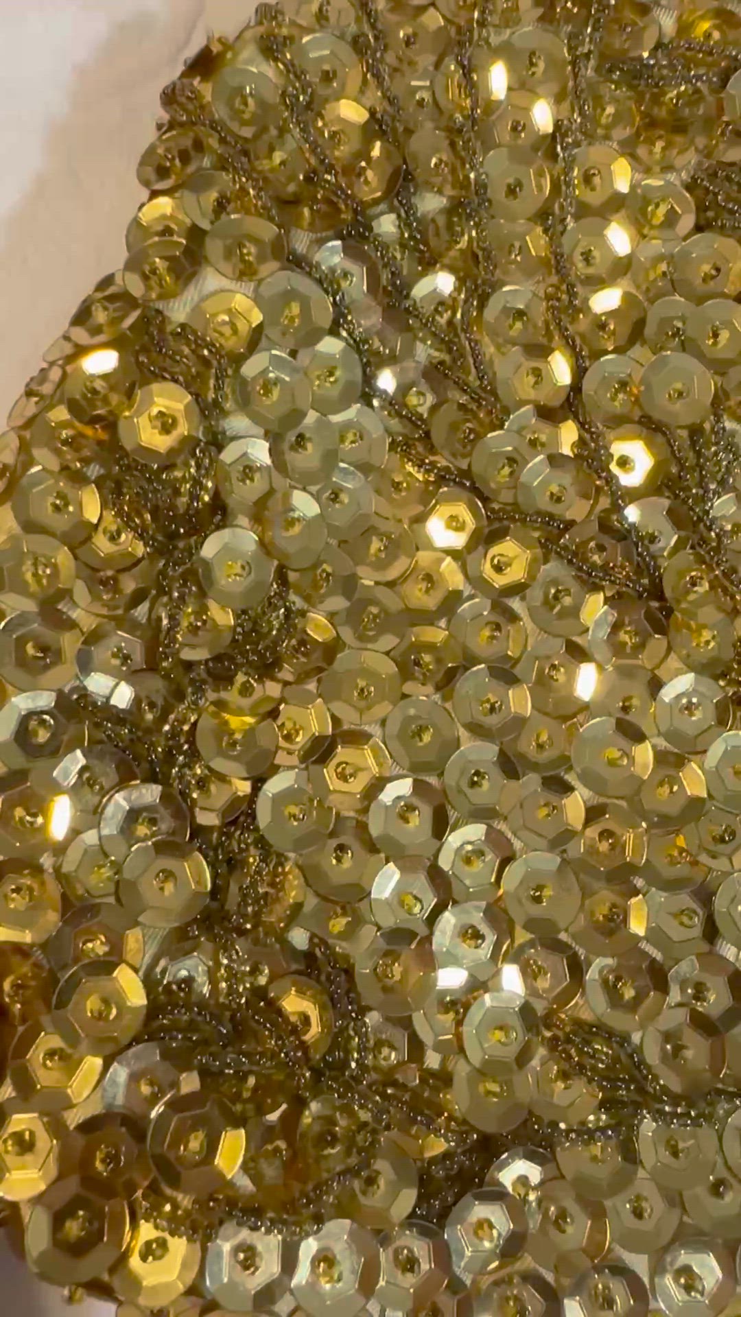 Vintage Gold Mister Ernest Simon Made in Hong Kong Beaded and Sequin Small Purse