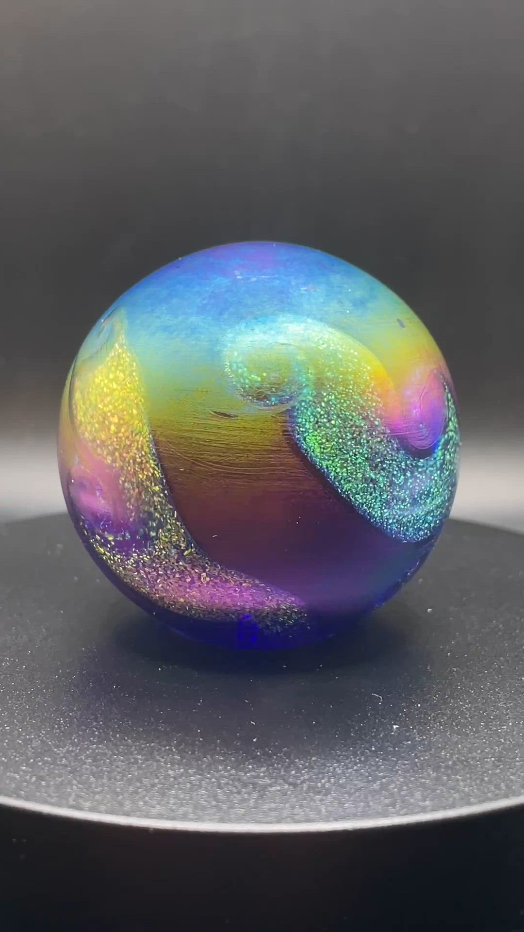 Niknax · VTG 1988 Robert Eickholt Blue Ocean Sea Studio Art Glass