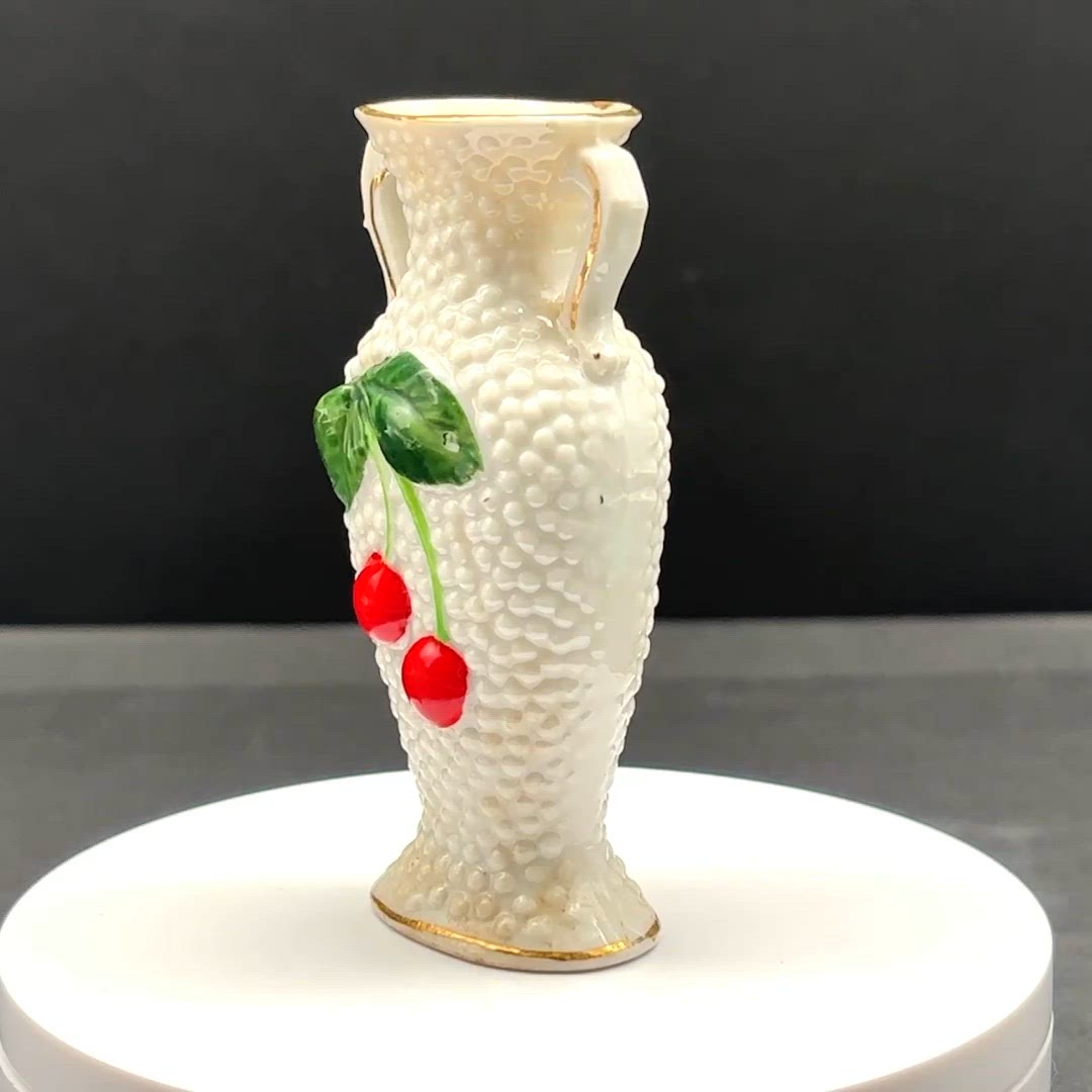 Mini Cherry Vase | Made in Japan | Vintage 1950s