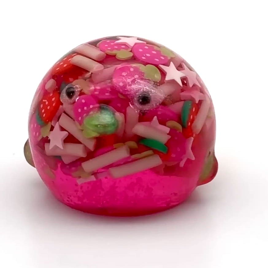 Tiny Strawberry Chicken/Bird Trinket - Made by Me!