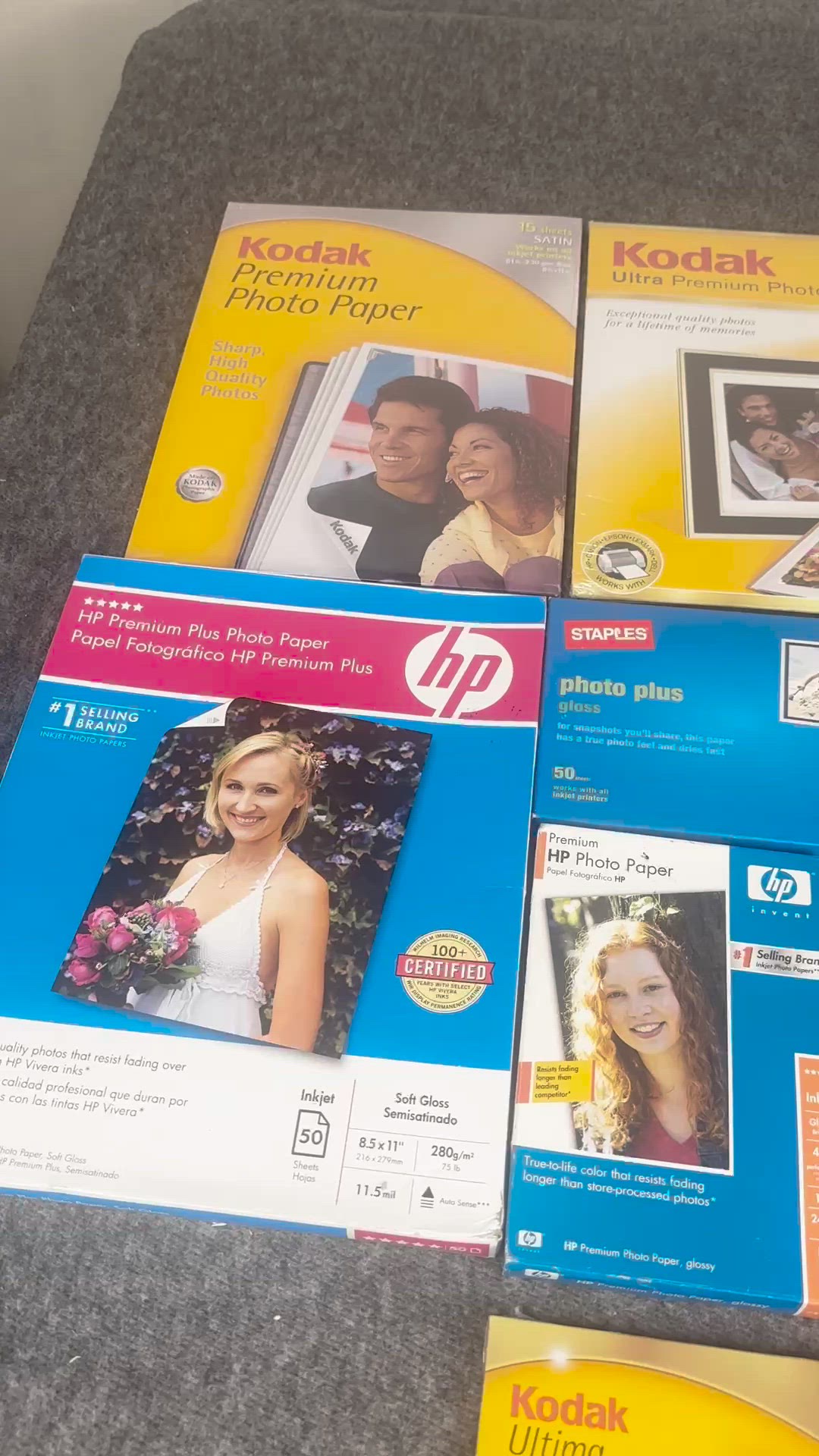 Photo Paper Lot HP Kodak More 13 Boxes 735 Sheets NOS  Buy In Bulk And Save