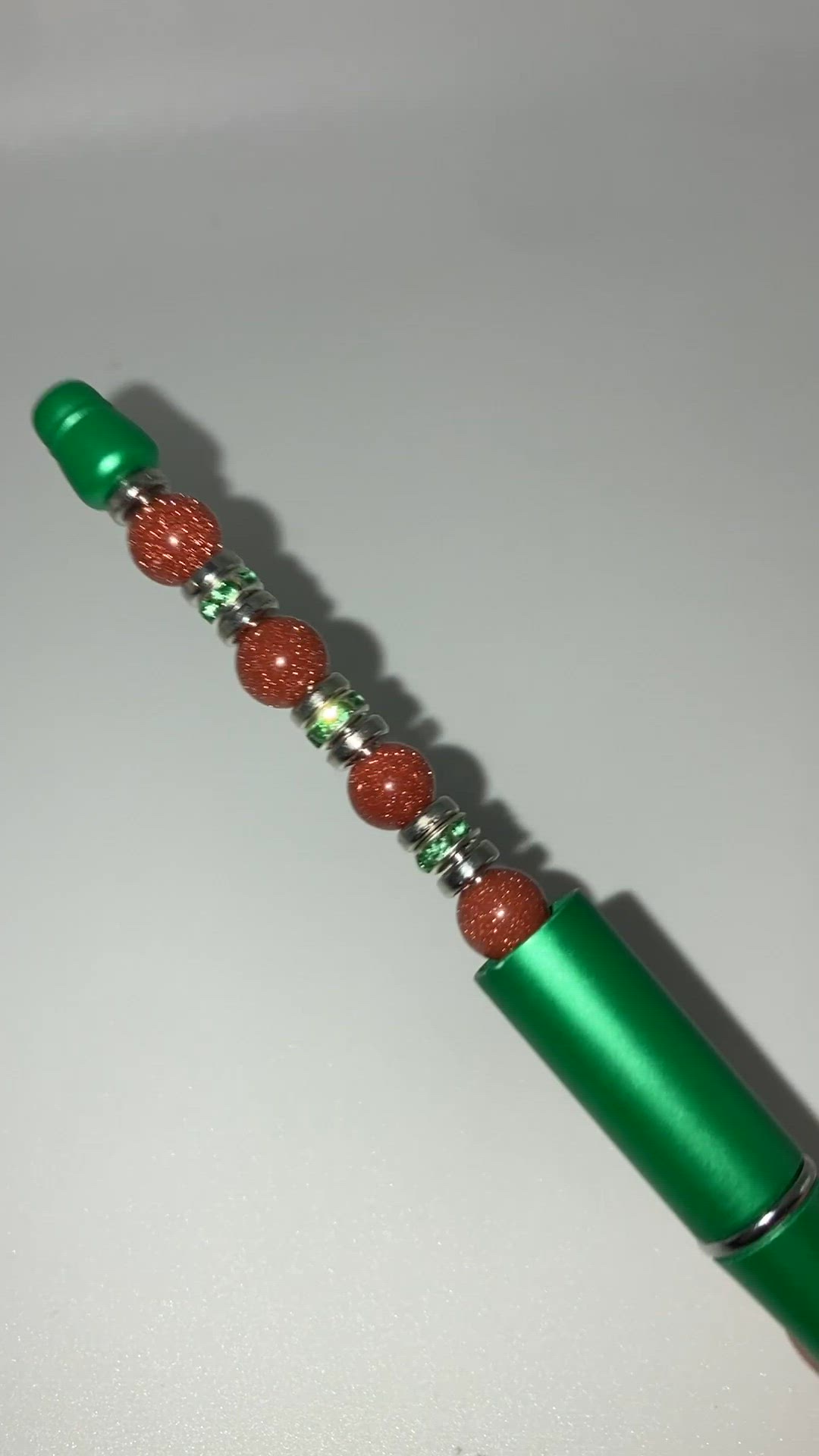 Gold Sand Stone Fidget Pen! Handmade By Me! Black Ink! 5 1/2”