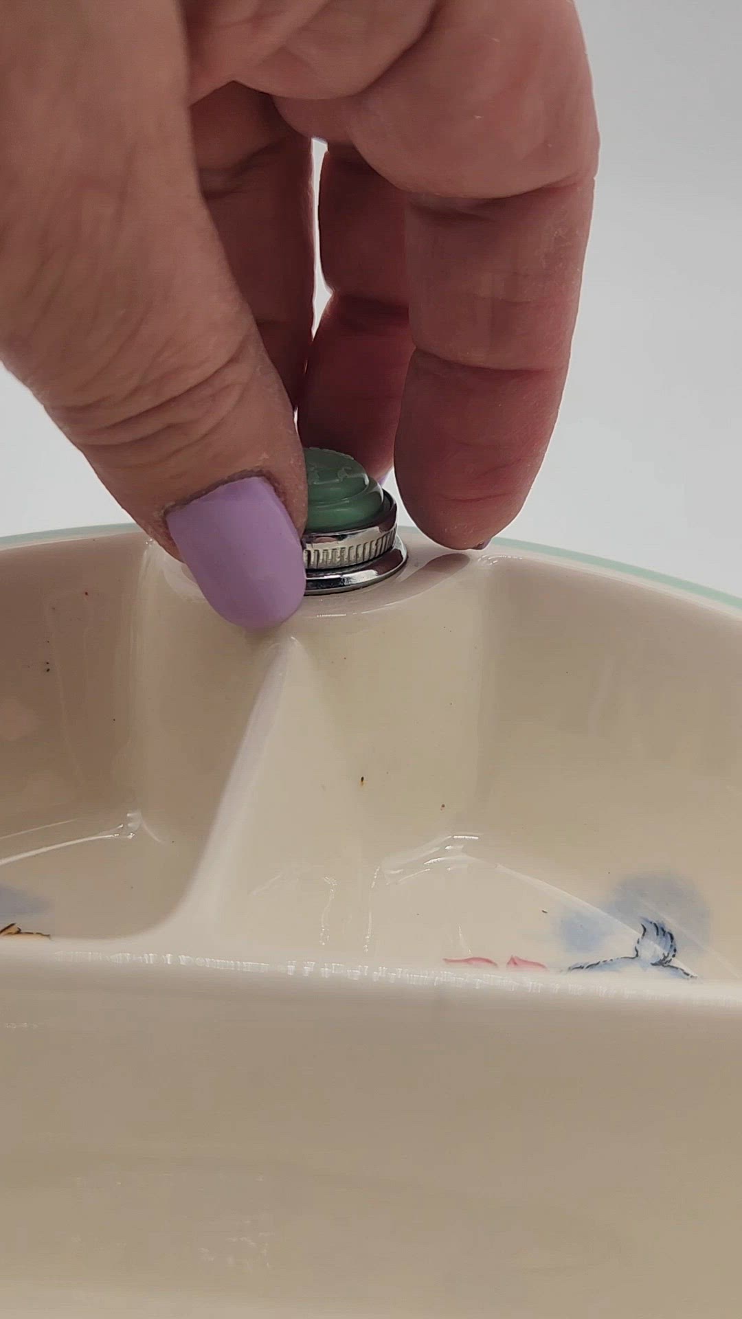 Vintage 1944 Bartsch Co Little BoPeep Baby Warming Plate Divided Bakelite Chrome