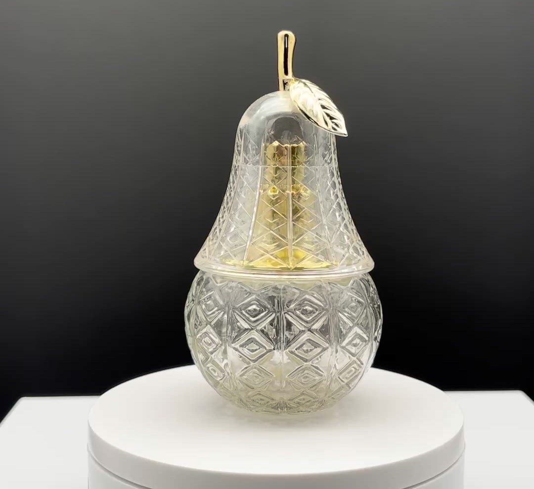 Avon Pear Lumiere Bird of Paradise Empty Glass Bottle with Original Box | Vintage 1970s