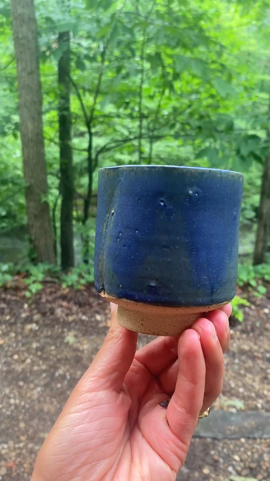 Blue/brown/green cup