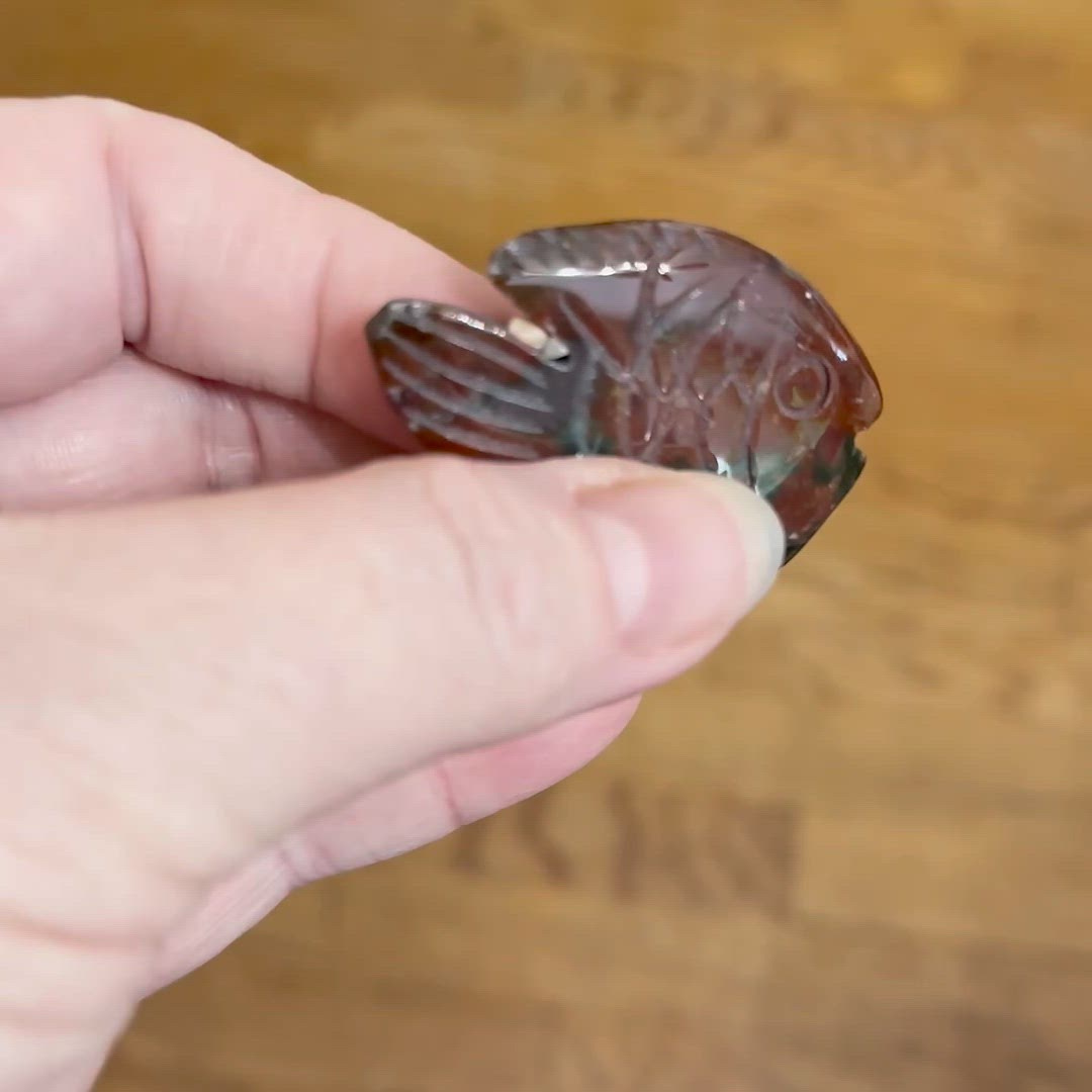 De-Stash 🪨 Fish Carving w/3 Chip Stragglers