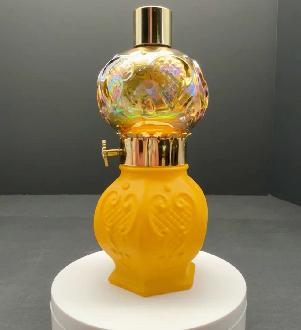 Avon Iridescent Carnival Glass Parlor Lamp | Vintage 1971-72