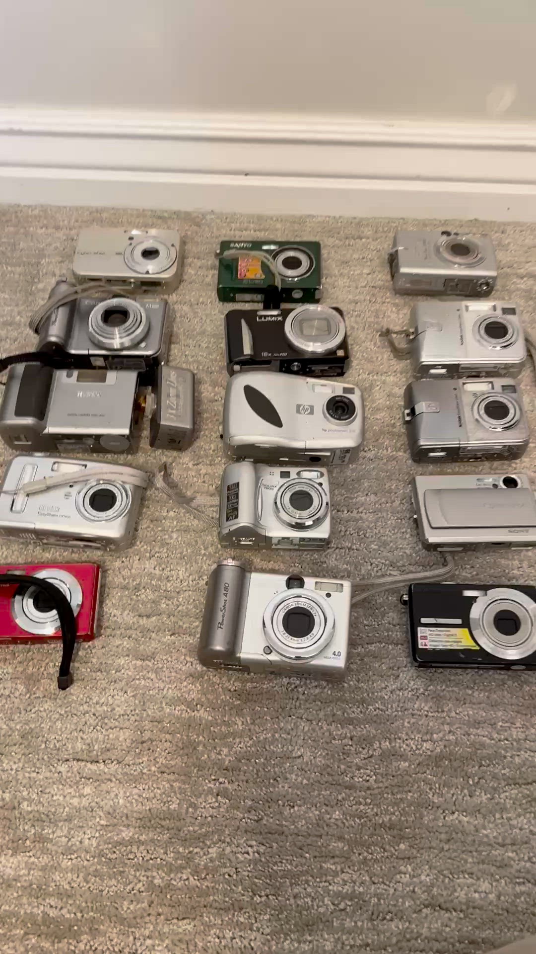 Camera Lot Of 15 Sony, Canon