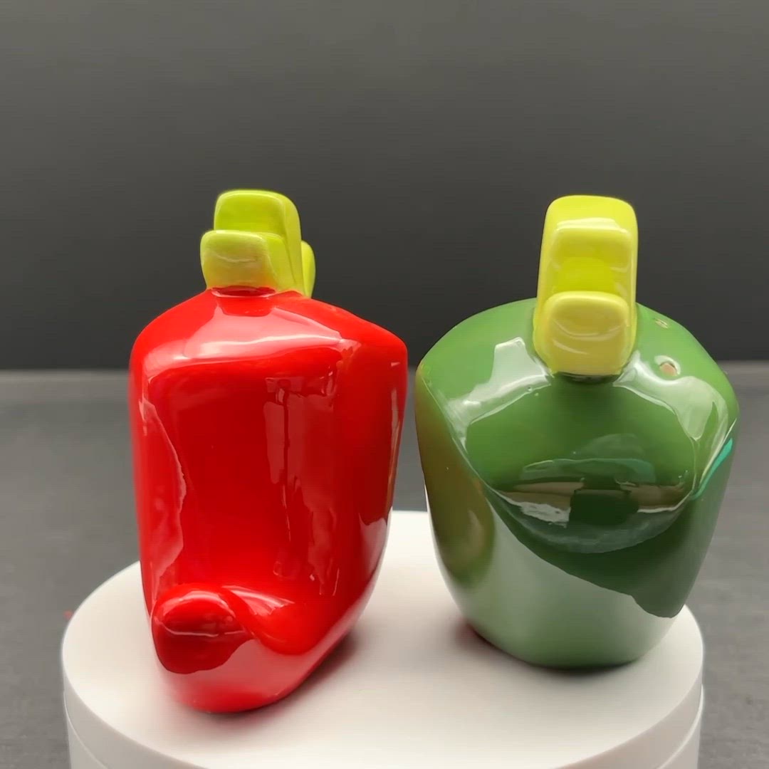Ceramic Chili Pepper Salt & Pepper Shakers Set