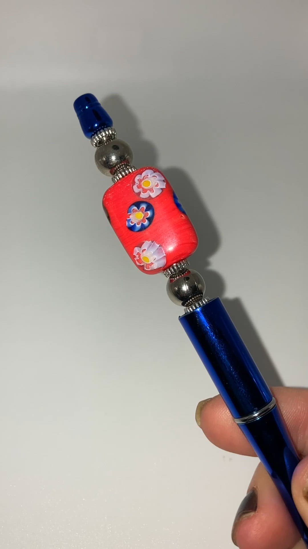 Millefiori Fidget Pen Handmade By Me! Black Ink! 5 1/2”