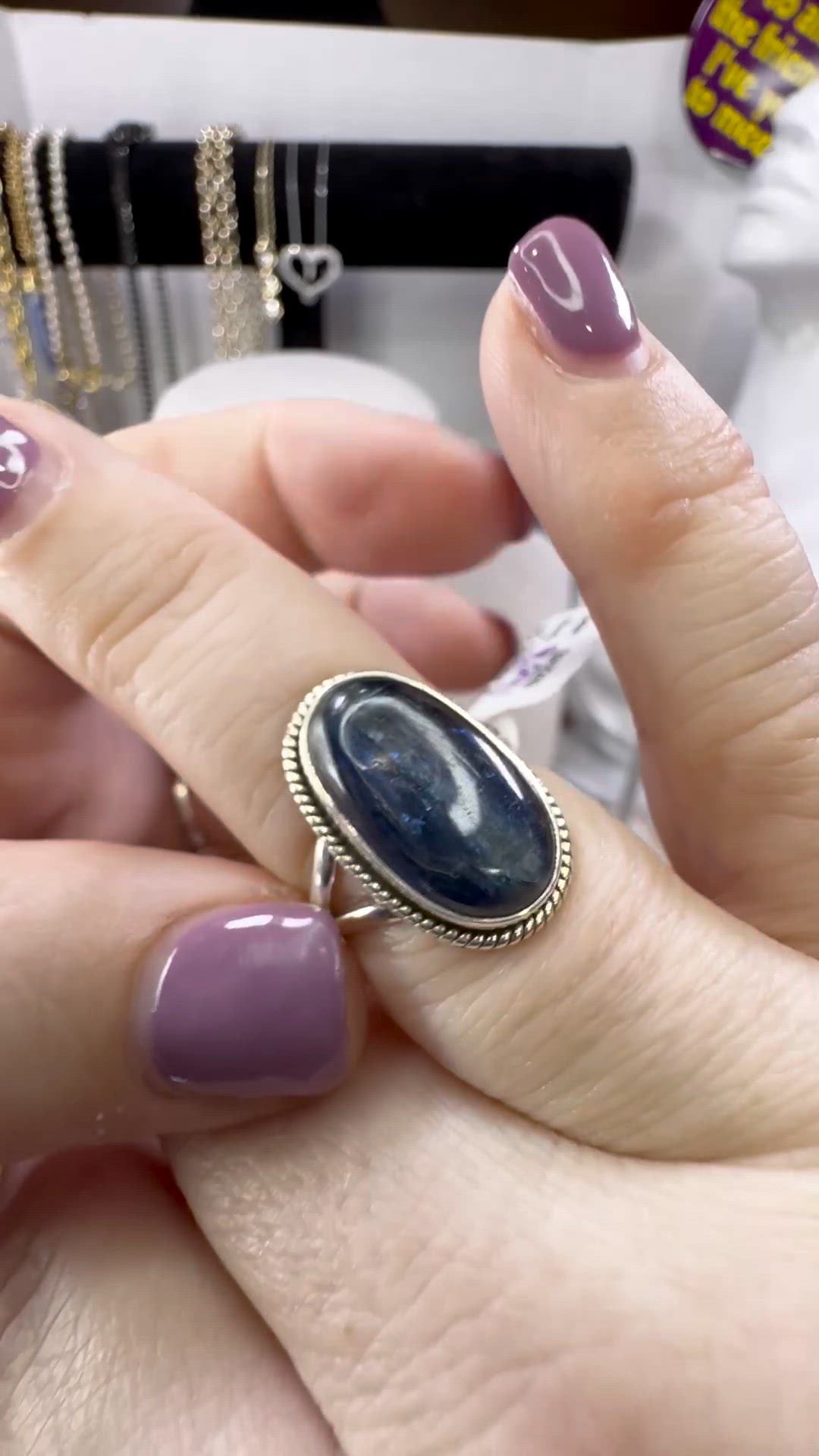 NWT .925 Silver Kyanite Ring Sz 9 -#8291