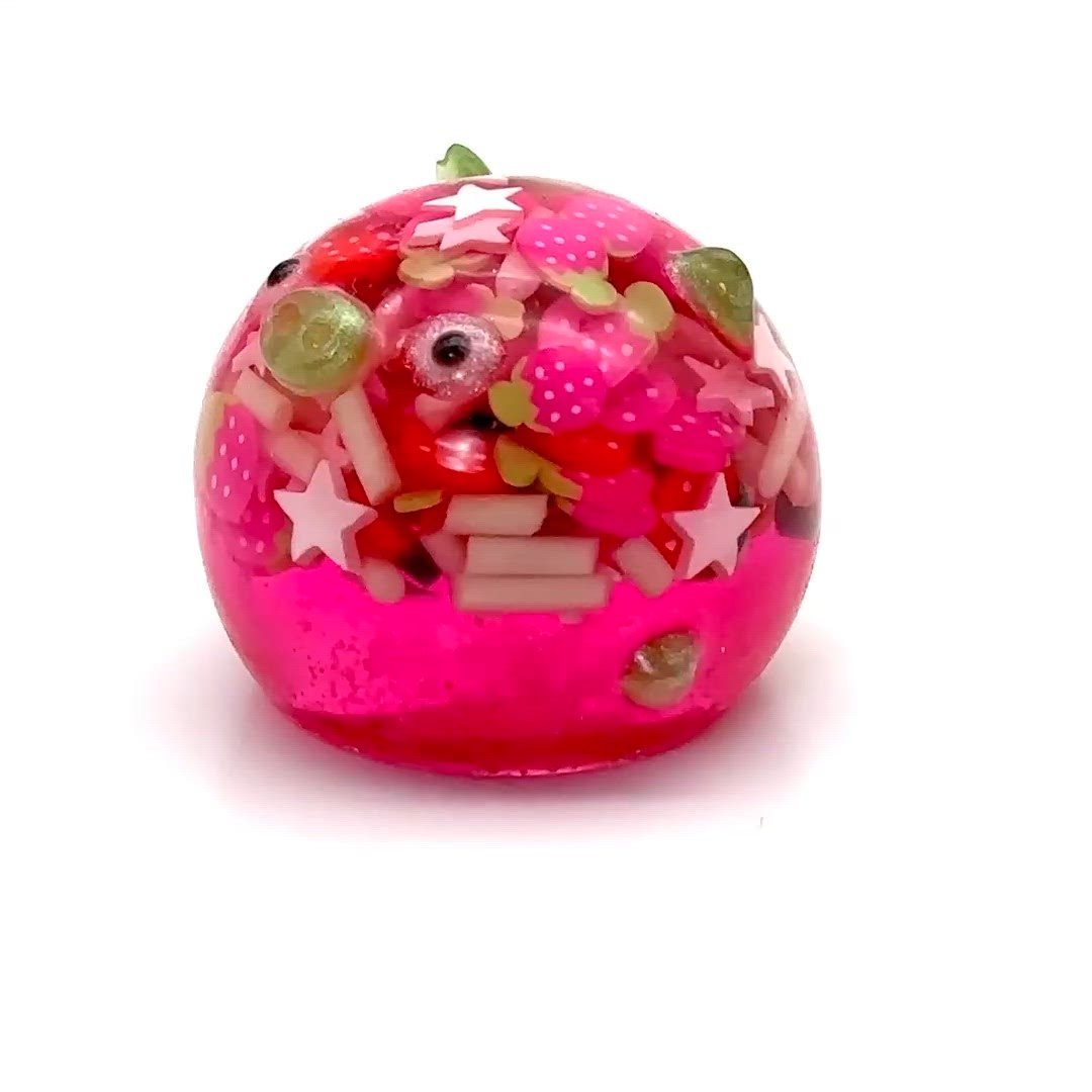 Tiny Strawberry Pig Trinket - Made by Me!