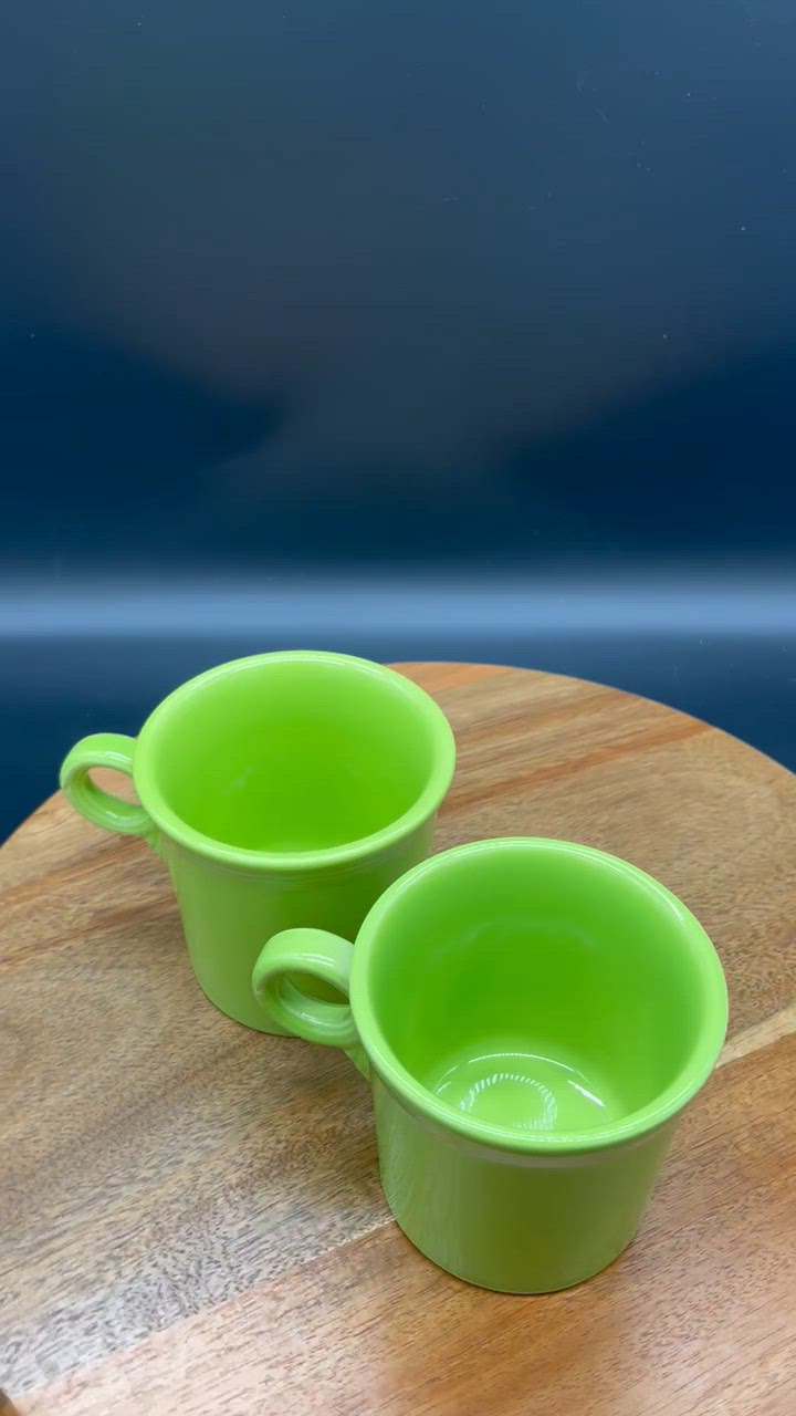 Homer Laughlin Fiesta Ring Handle Coffee Mugs (2) - Lemongrass