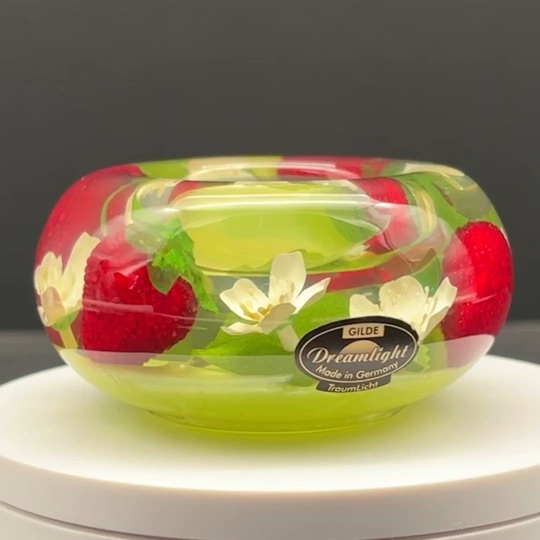 Gilde Dreamlight Germany Strawberry Gel Candle Holder