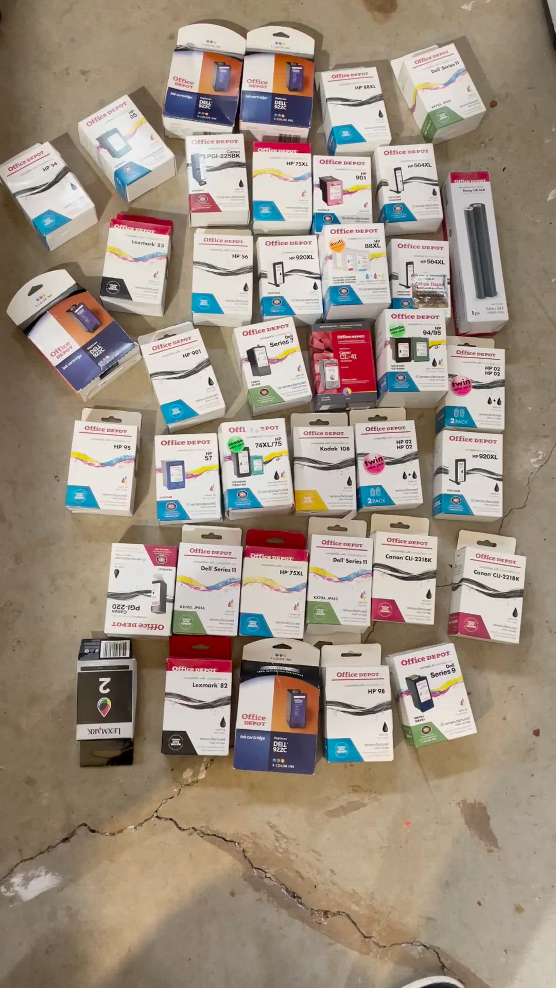 Lot Of 29 InkJet Cartridges From Office Depot